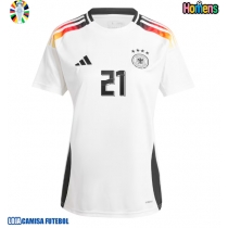 Camisa de Futebol Alemanha Ilkay Gundogan #21 Equipamento Principal Europeu 2024 Manga Curta